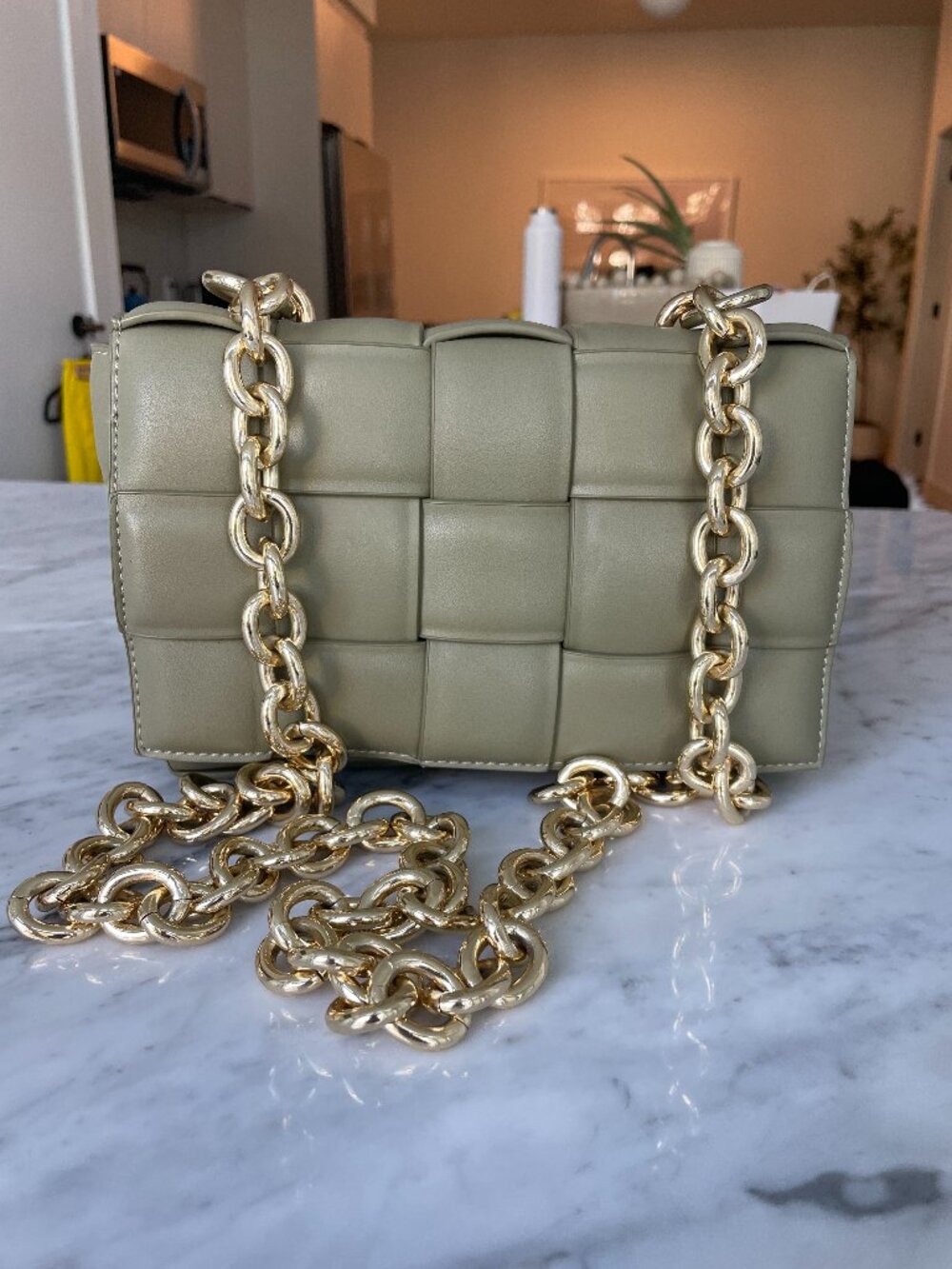 Melie Bianco Anya Vegan Shoulder Bag in Moss